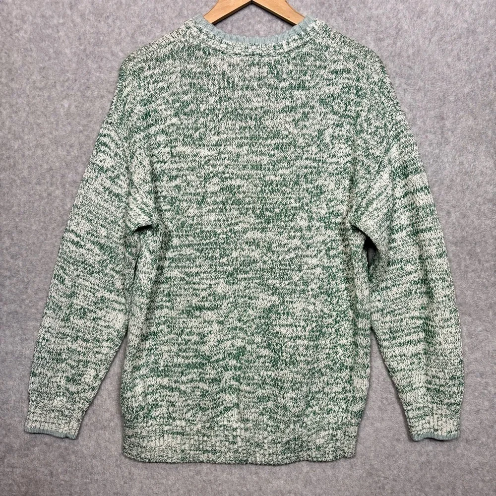 BDG Urban Outfitters Clark Crew Neck Pullover Sweater-Cotton-Green-Men Medium
